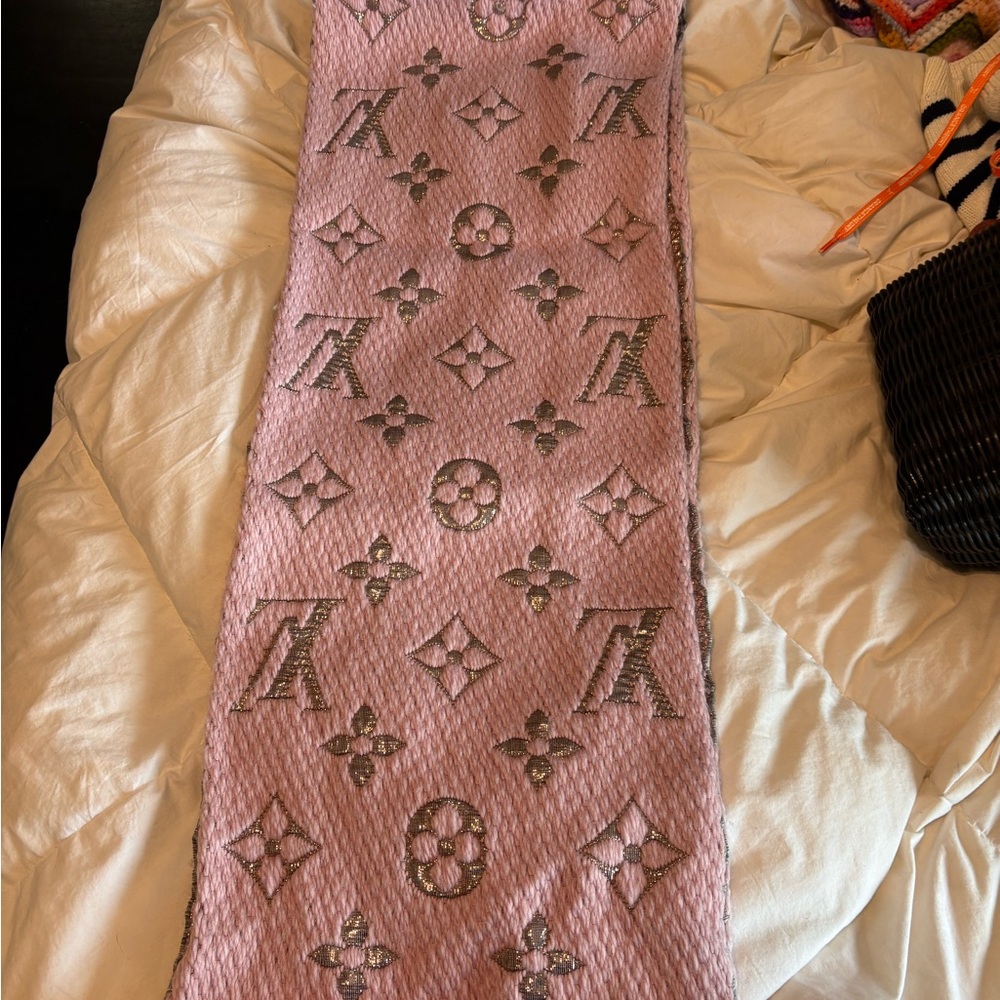 Louis Vuitton Pink Monogram Scarf